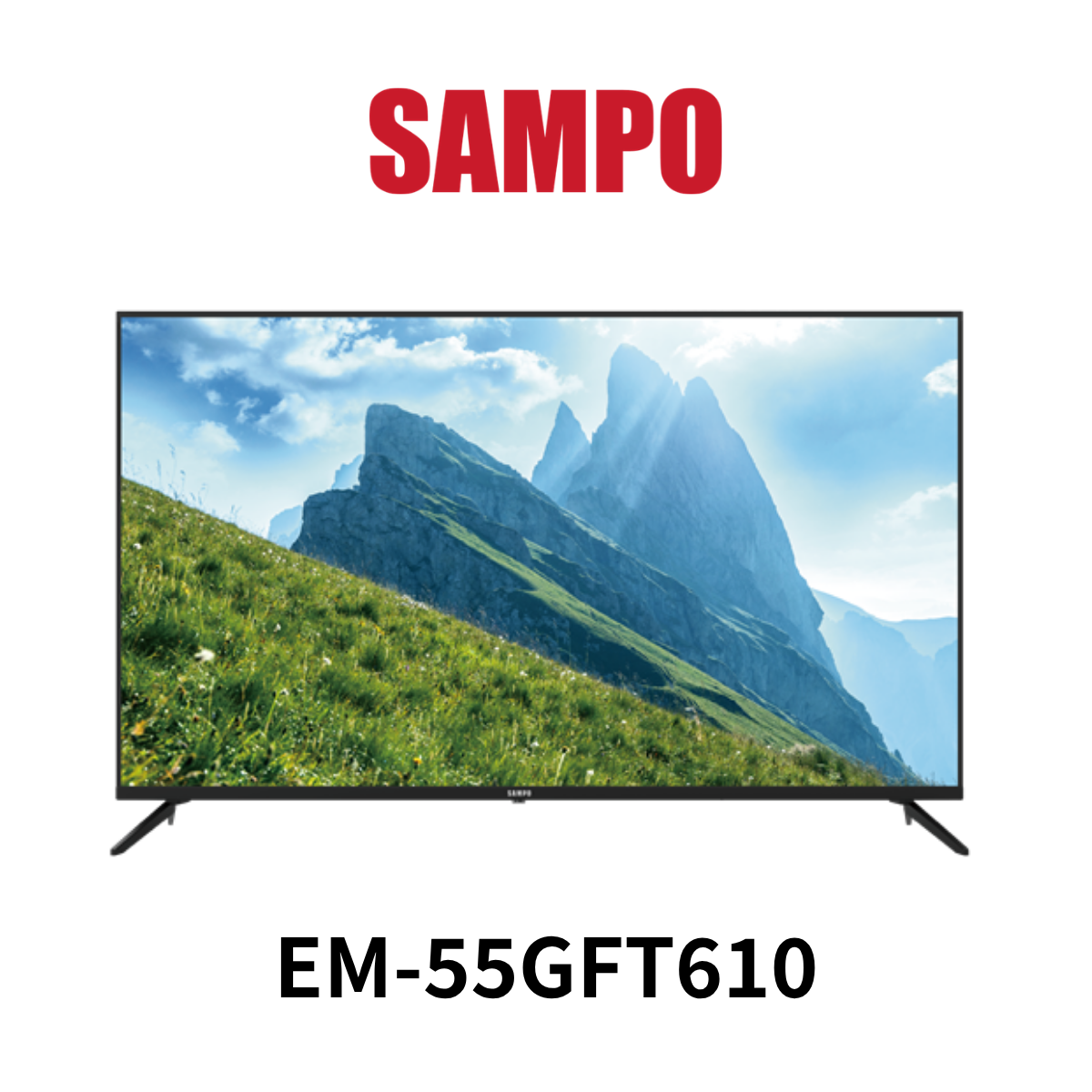 聲寶 |55吋4K液晶電視EM-55GFT610 (含運送+桌上型安裝+舊機回收 *樓層費另計)
