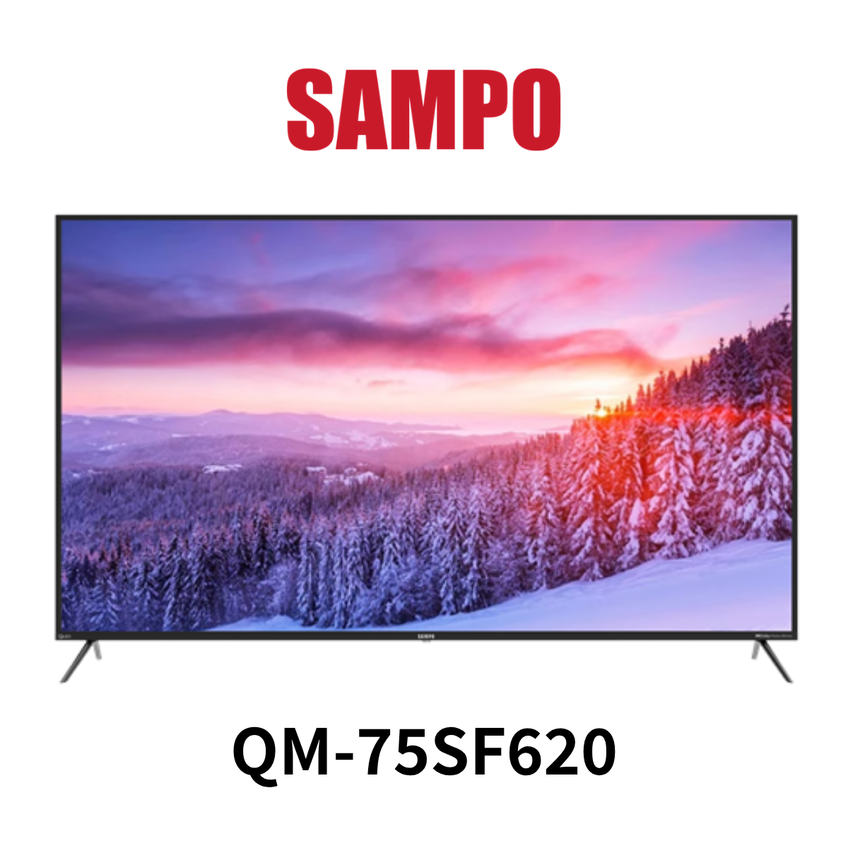 聲寶 |75吋4K聯網智慧顯示器QM-75SF620(含運送+桌上型安裝+舊機回收 *樓層費另計)