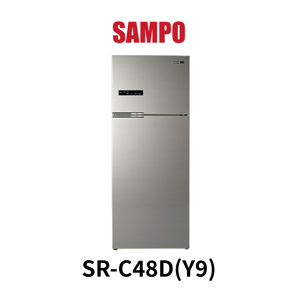 聲寶SAMPO|480L 一級能效星美滿極光鈦鋼板變頻雙門冰箱 SR-C48D(Y9)